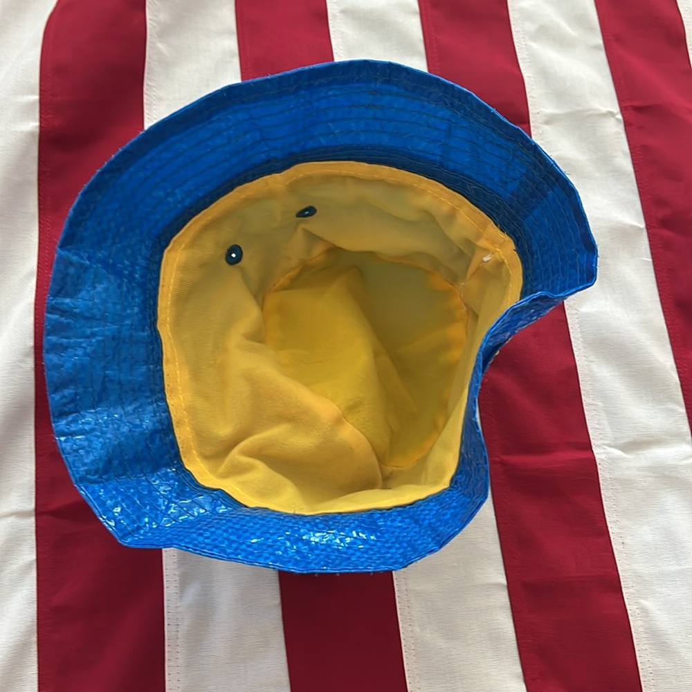 IKEA Blue Bucket Hat with Yellow Logo (never worn) - Picture 3 of 10